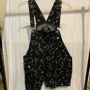 celestial stars moons space overalls